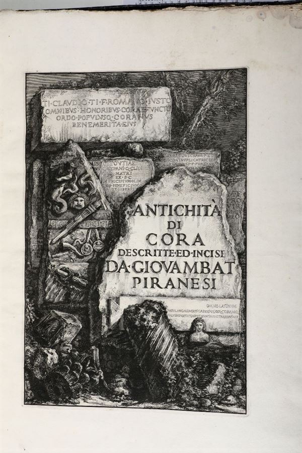 Piranesi, Giovanni Battista Antichità di Cora descritte ed incise da Giovambattista Piranesi..