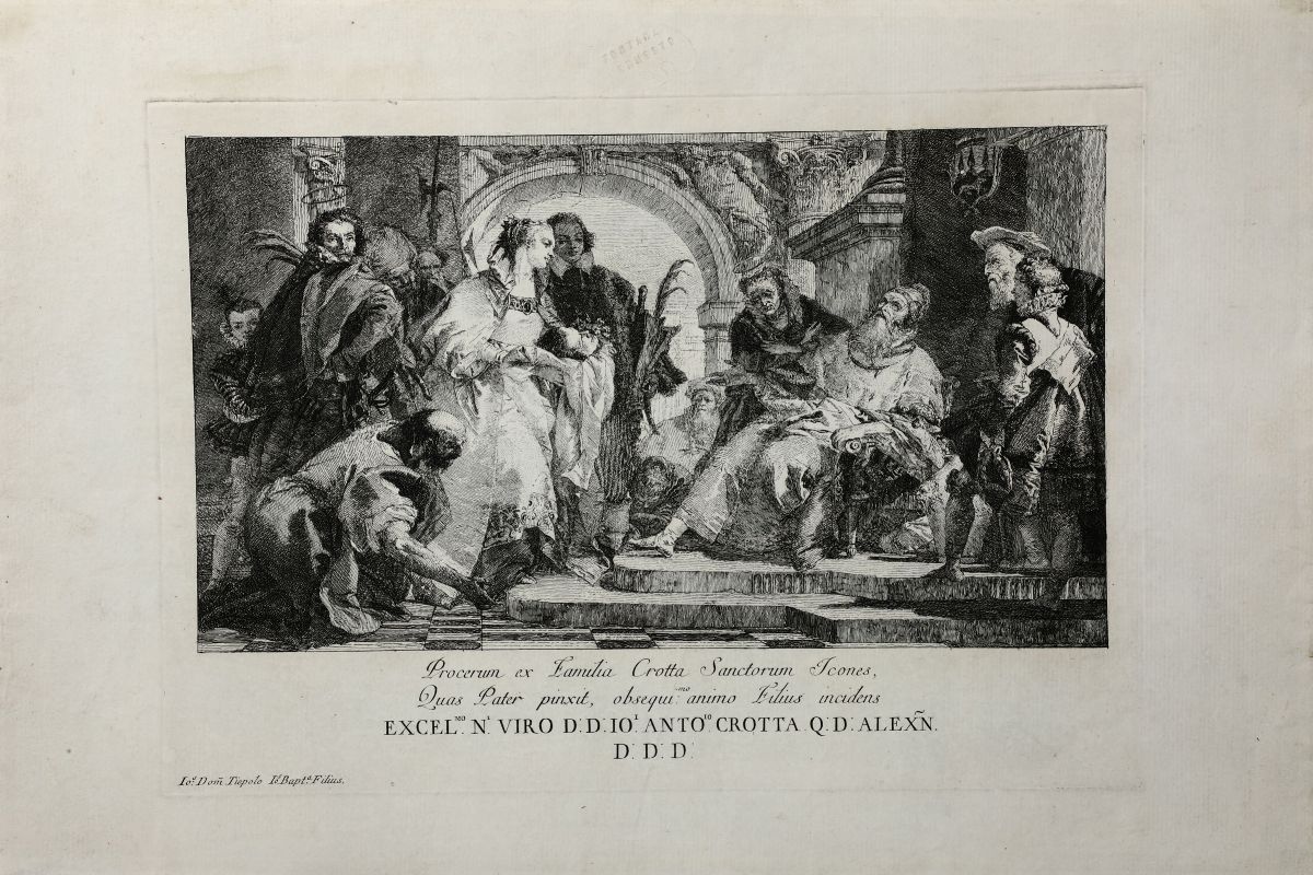 Tiepolo,giovanni Domenico. Venezia 1727-1804procerum Ex Familia Crotta Sanctorum Icones..timbro a...