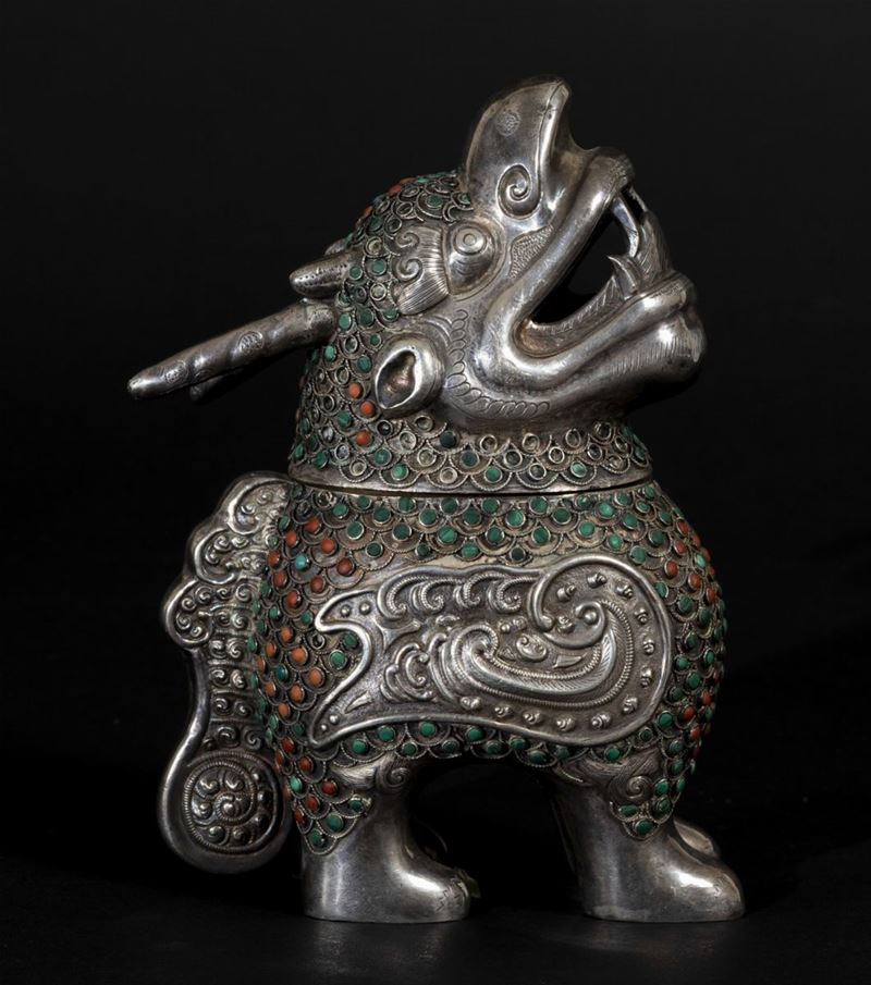A silver censer, Tibet, 1800s  - Auction Oriental Art - Cambi Casa d'Aste