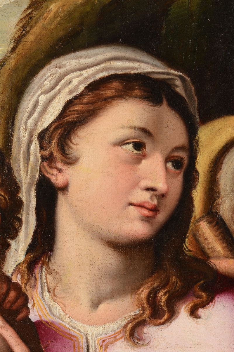 Girolamo Muziano (acquafredda 1532 – Roma 1592)sacra Famiglia con San Giovannino