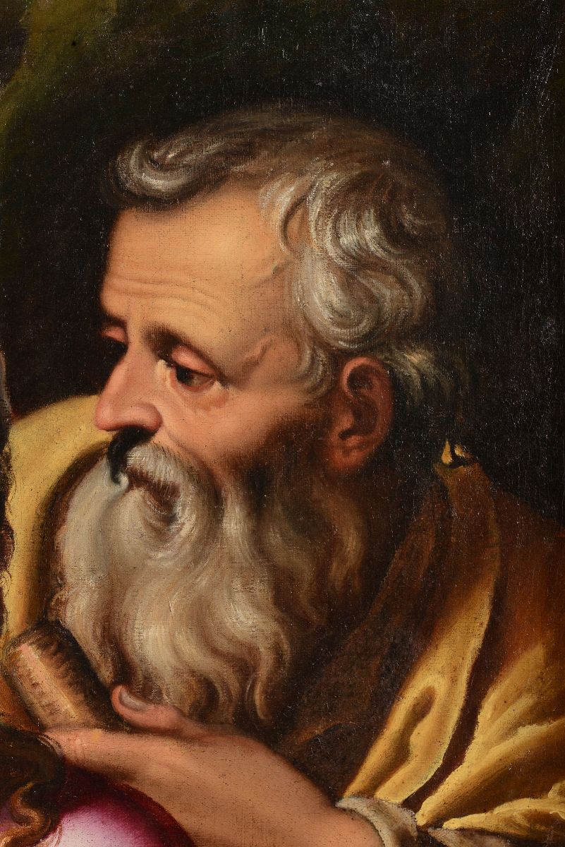 Girolamo Muziano (acquafredda 1532 – Roma 1592)sacra Famiglia con San Giovannino
