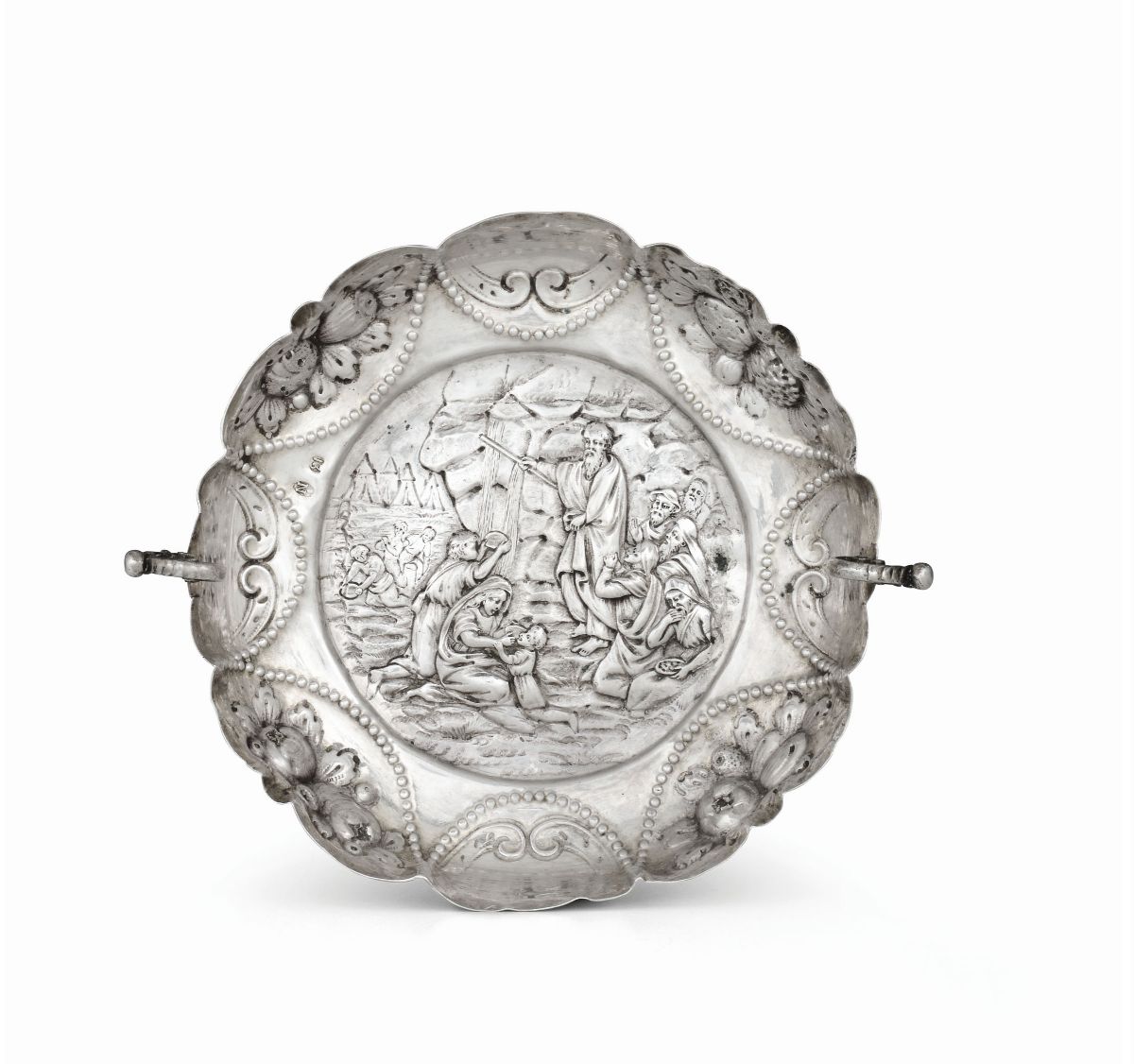 Coppa Potoria in Argento Fuso, Sbalzato e Cesellato. Germania (ausburg?) Prima Metà XIX Secolo