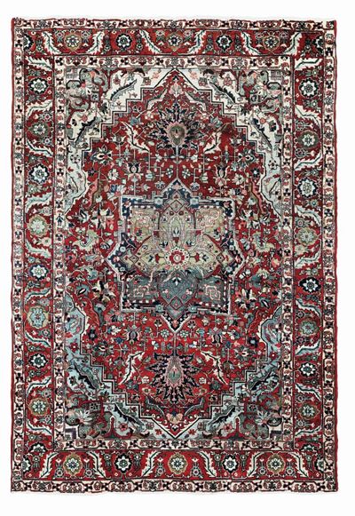 Tappeto Heritz Nord Ovest Persia Fine XIX Secolo
