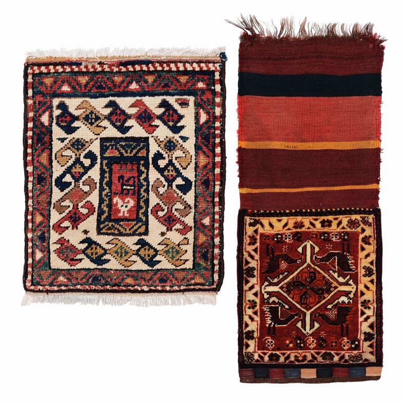 Due sacche una nord ovest Persia l'altra sud Persia, inizio XX secolo  - Auction Antique Carpets - Cambi Casa d'Aste
