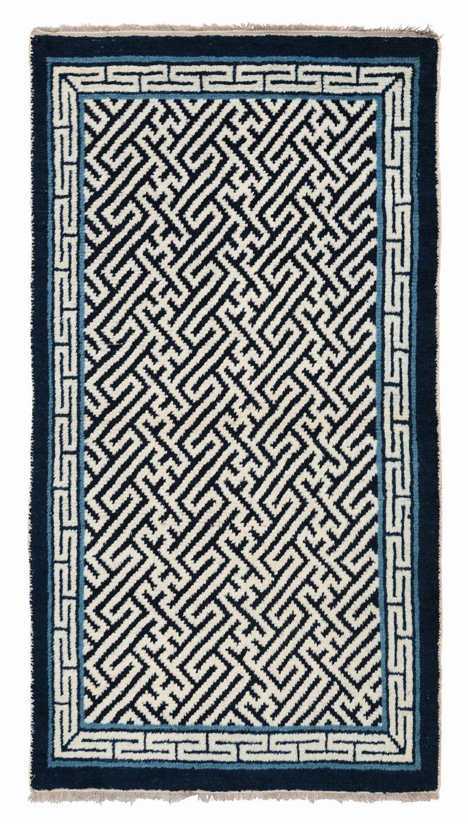 Piccolo tappeto Tibet, prima metà XX secolo  - Auction Antique Carpets - Cambi Casa d'Aste