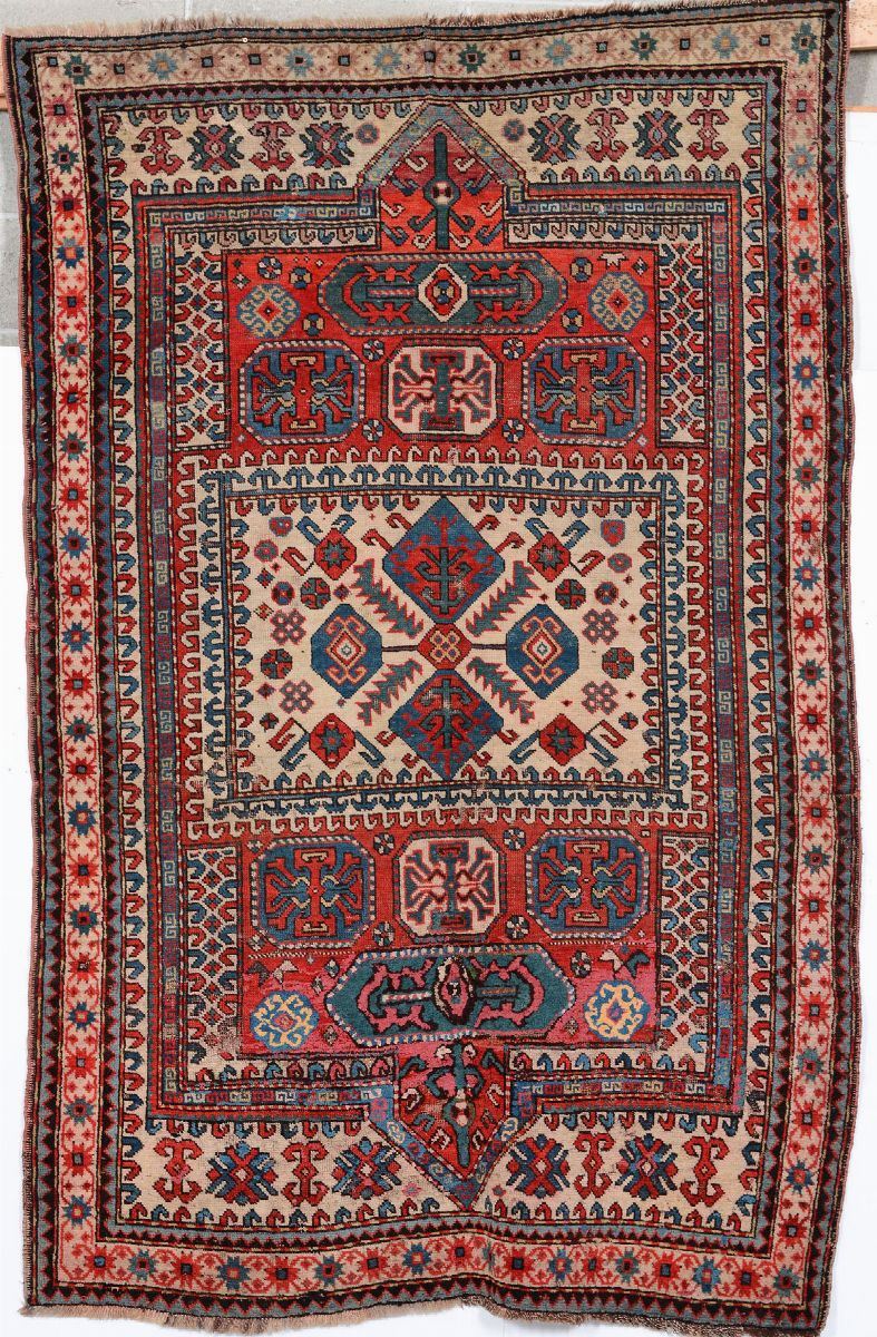Tappeto Kazak Caucaso inizio XX secolo  - Auction Carpets - Time Auction - Cambi Casa d'Aste