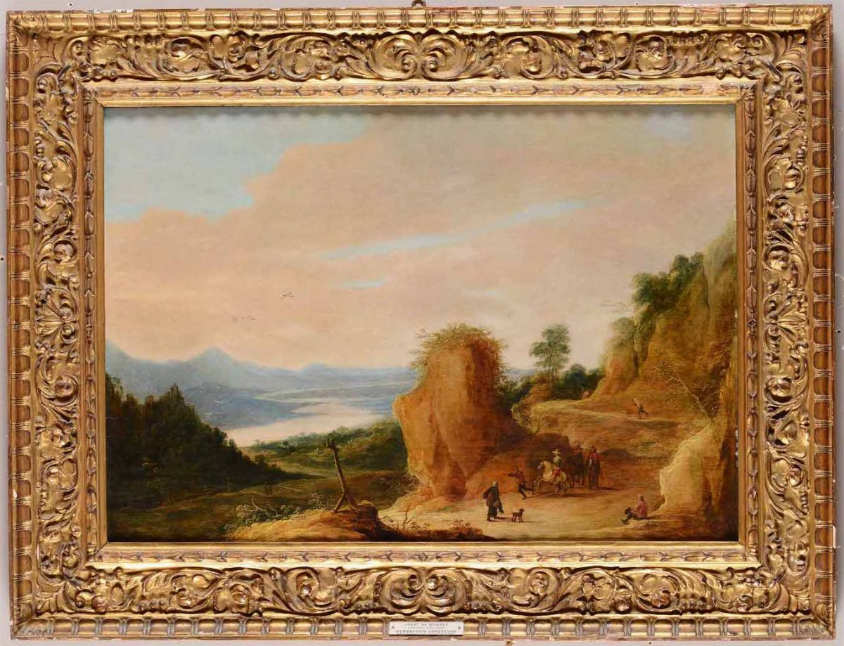 Joos De Momper (1564-1635)paesaggio con Viandanti