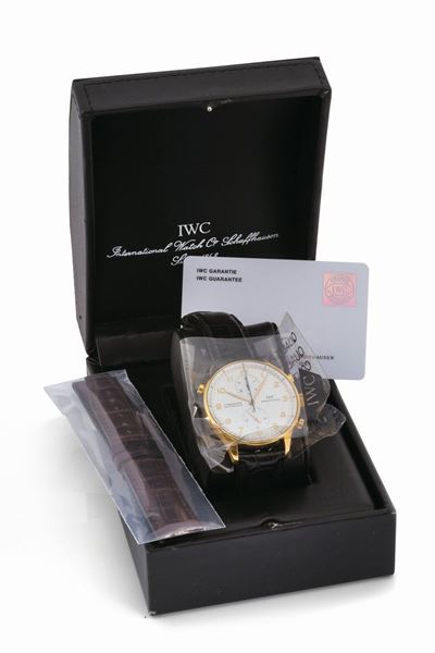 Iwc, International Watch Co., Schaffhausen, Portuguese Chronograph Rattrapante, Ref. 371210. Orol...