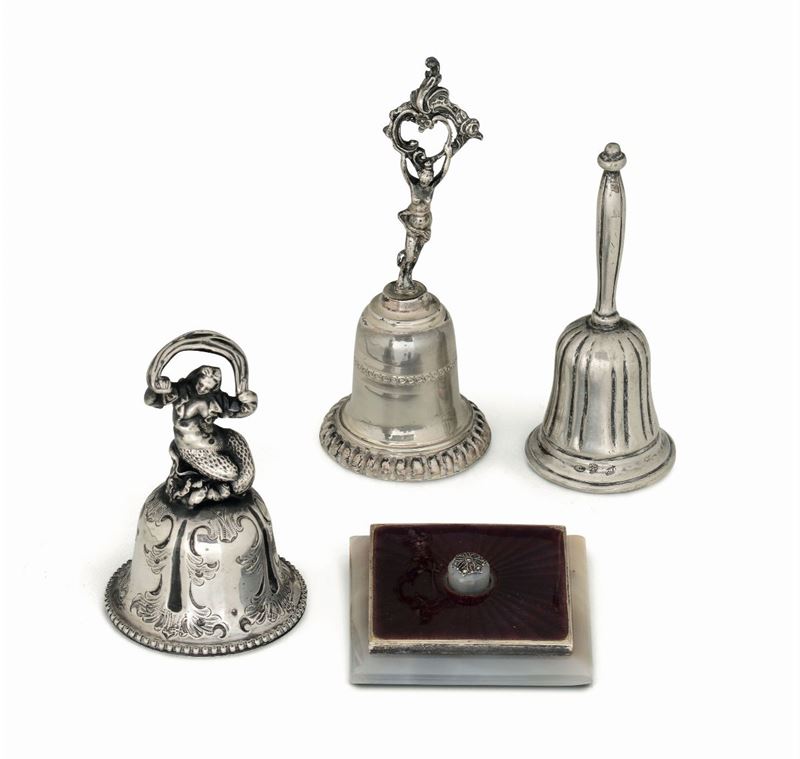 Four bells, various manufactures, 18-1900s  - Auction Collectors' Silvers - Cambi Casa d'Aste