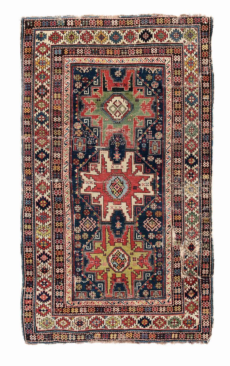 Tappeto Shirvan Lesghi caucaso XIX secolo  - Auction Antique Carpets - Cambi Casa d'Aste