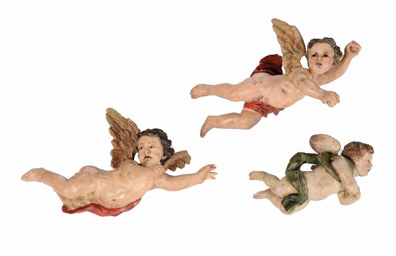 Tre angeli, Genova, XVIII-XIX secolo  - Asta Scultura e Oggetti d'Arte - Cambi Casa d'Aste