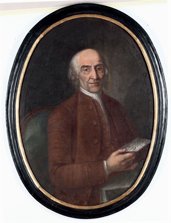 Scuola del XVIII secolo Ritratto di nobiluomo