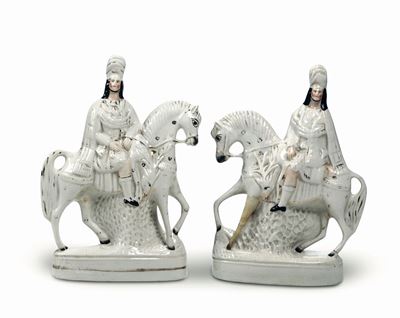 Coppia di Grandi Figure Inghilterra, Staffordshire, Periodo Vittoriano, XIX Secolo