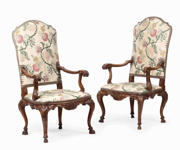 Two armchairs, Venice, 18th century