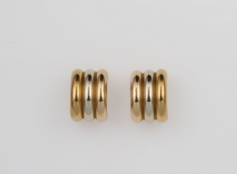 Pair of three-gold earrings. Signed Weingrill  - Auction Fine Jewels - Cambi Casa d'Aste