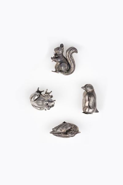 Buccellati. Quattro Segnaposto a Soggetto Animale