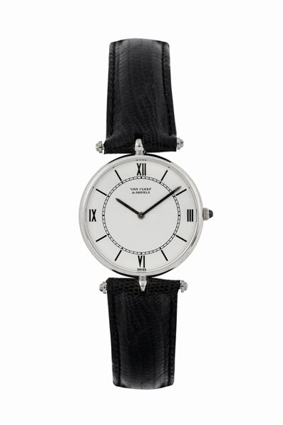 Van Cleef & Arpels, Ref. 9065. Orologio da Polso, Elegante, in Oro Bianco 18k. Realizzato nel 198...