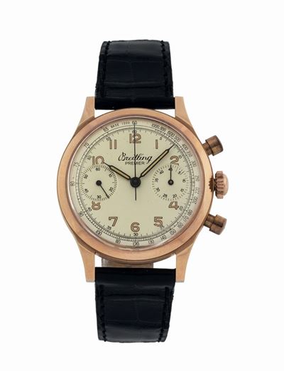 Breitling, Genève, Premier, Cassa No. 639487, Ref. 790. Raro, Orologio da Polso, Cronografo, in O...