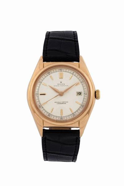 Rolex, Oyster Perpetual, Officially Certified Chronometer, Ref. 5030, Oro Rosa, Cassa No. 628420....