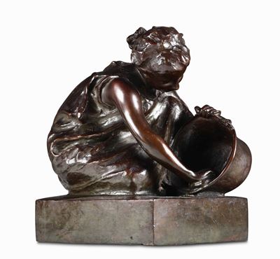 Alessandro Laforet (1863 - 1937)giovane Fanciulla