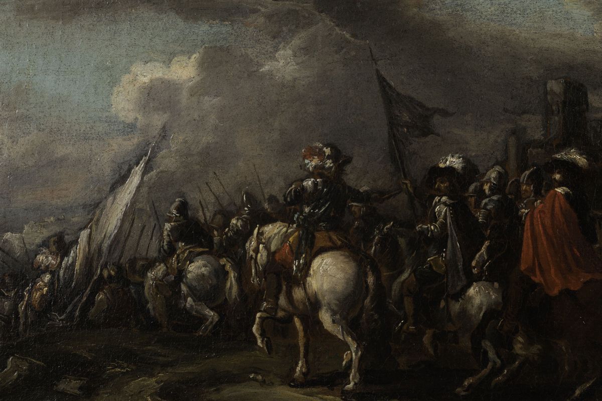 Pandolfo Reschi (1643-1699)cavalieri in Parata