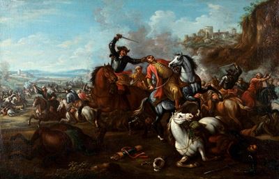 Christian Reder (1656-1729)scontro tra Cavallerie Cristiane e Turche