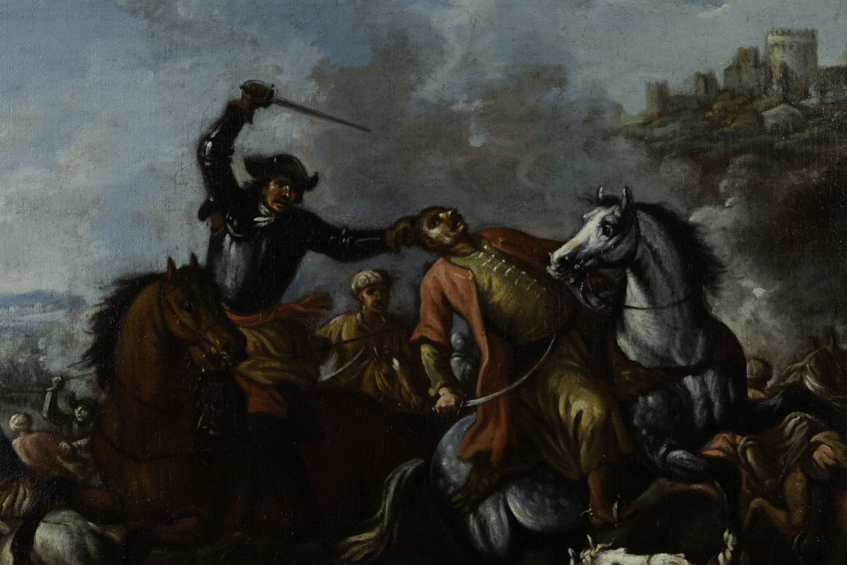 Christian Reder (1656-1729)scontro tra Cavallerie Cristiane e Turche