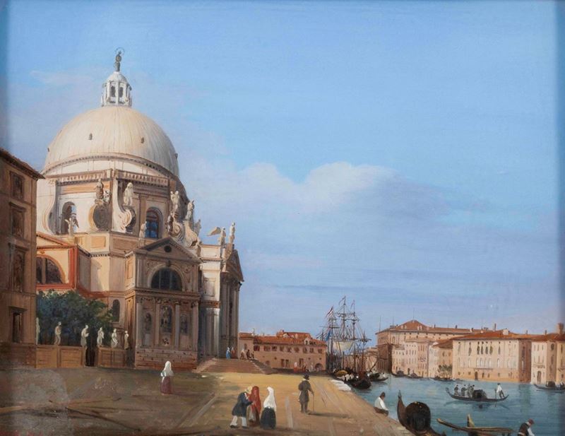 Lorenzo Aliani (1825-1862) Veduta di Venezia  - Asta Dipinti Antichi - Cambi Casa d'Aste