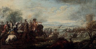 Francesco Graziani Detto Ciccio Napoletano (napoli 1680-1730)battaglie