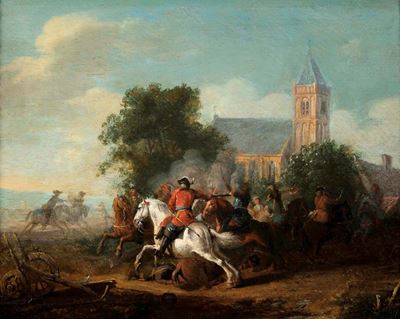 Carel Breydel (antwerp 1678- Gent 1733)scena Bellica