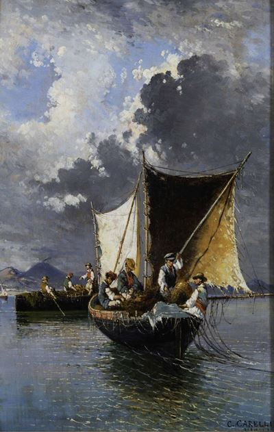 Consalvo Carelli (1818-1900)pescatori