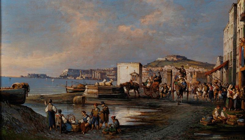 Consalvo Carelli (1818-1900) Mergellina  - Auction Paintings of the XIX and XX centuries - Cambi Casa d'Aste
