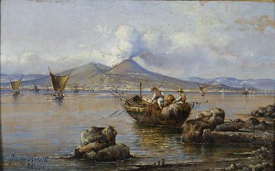 Giuseppe Carelli (1858-1921)napoli da Margellina