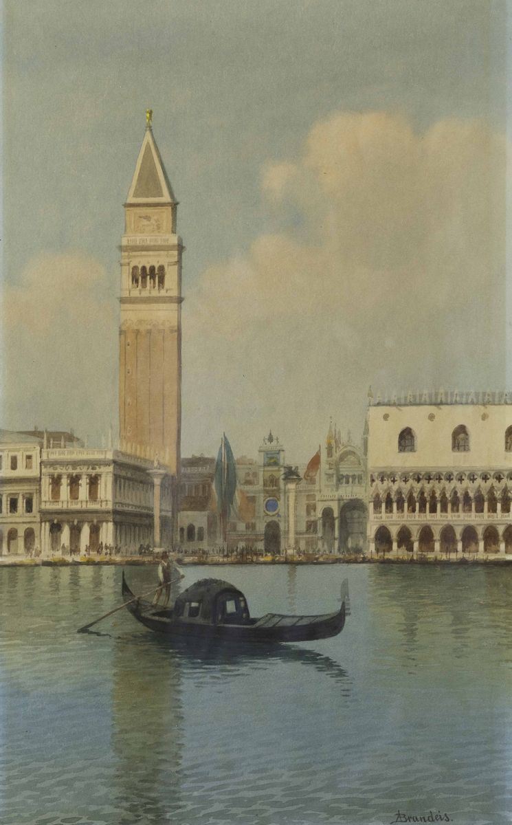 Antonietta Brandeis (1849 - 1920/26) Venezia San Marco  - Asta Dipinti del XIX e XX secolo - Cambi Casa d'Aste
