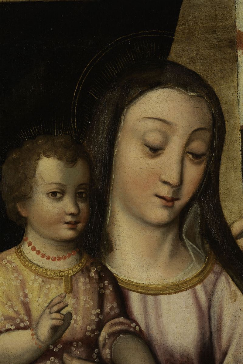 Scuola Emiliana della Fine del XVI Secolomadonna con Bambino e Sante Martiri