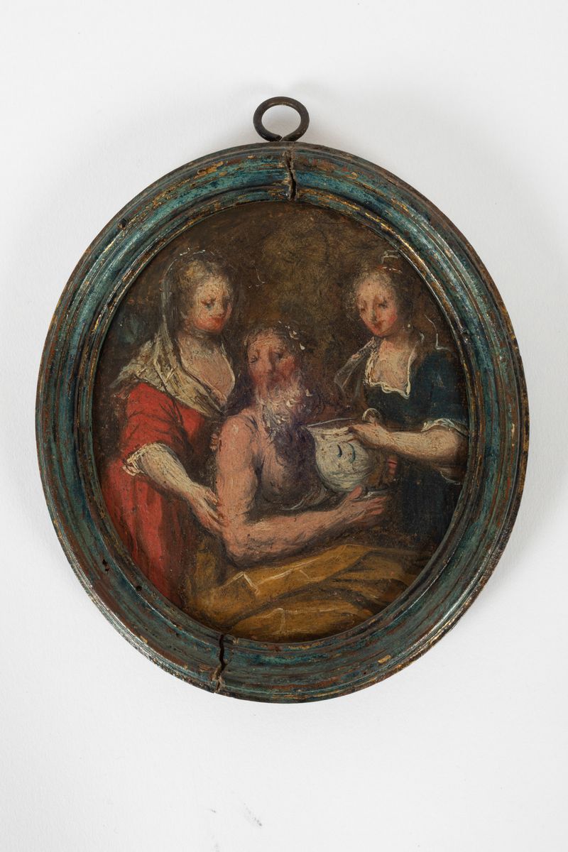 Andrea Celesti (1637-1712), Attribuiti Aquattro Ovali con Scene Bibliche