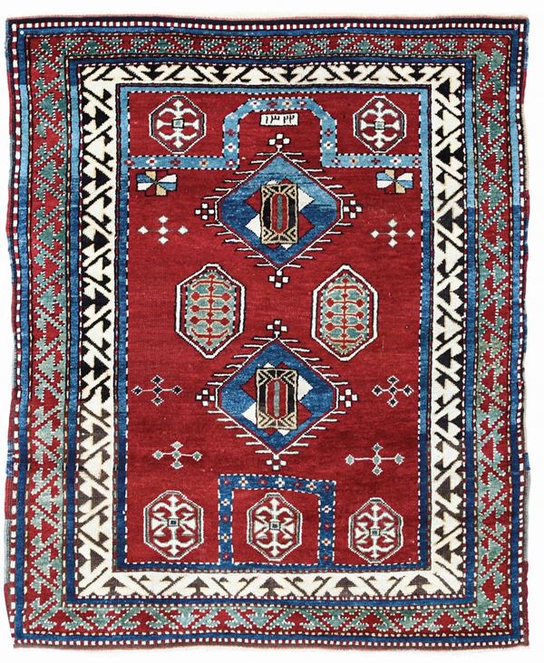 A Kazak Fachralo prayer rug, Southwest Caucasus late XIX century, cm146x123