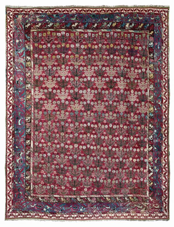 Anatolian rug, late XIX century, cm 349x319