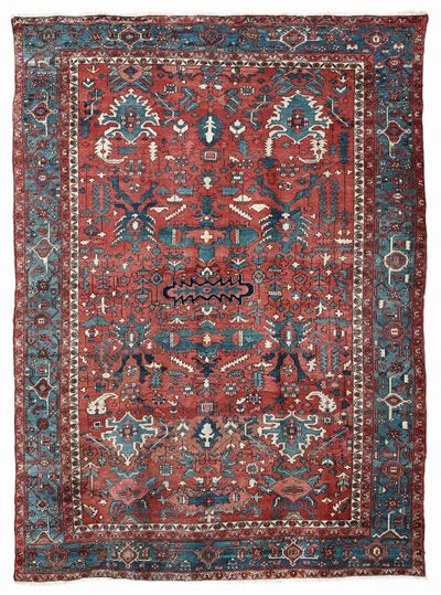 Tappeto Heritz Nord Ovest Persia Fine XIX Secolo