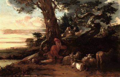 Scuola Romana del XVII Secoloil Riposo del Pastore