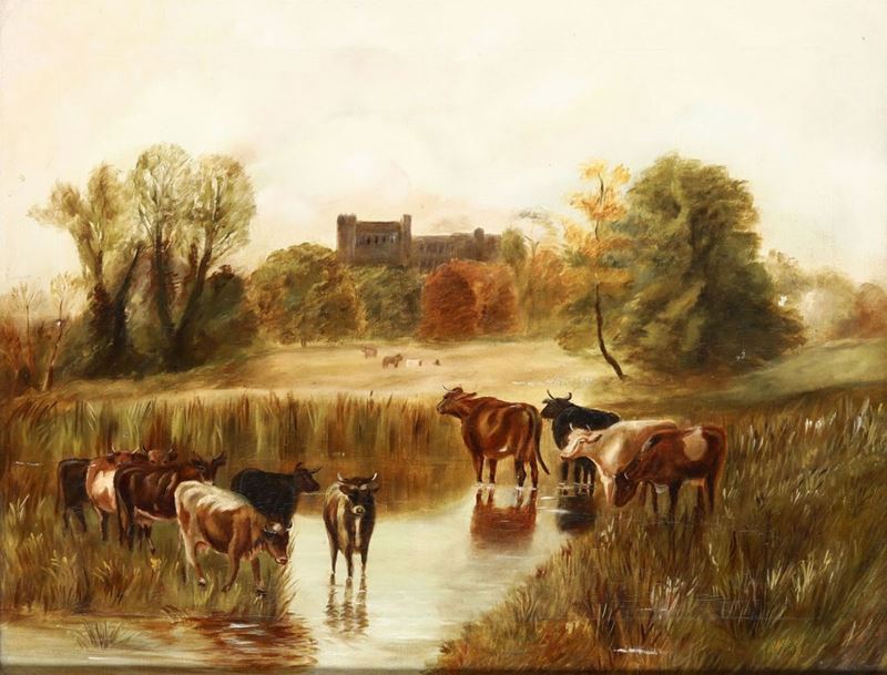 Scuola inglese dell'inizio XX secolo Paesaggio  - Auction Paintings - Cambi Casa d'Aste