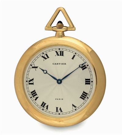 Cartier. Orologio da Tasca, in Oro Giallo 18k. Realizzato nel 1940 Circa