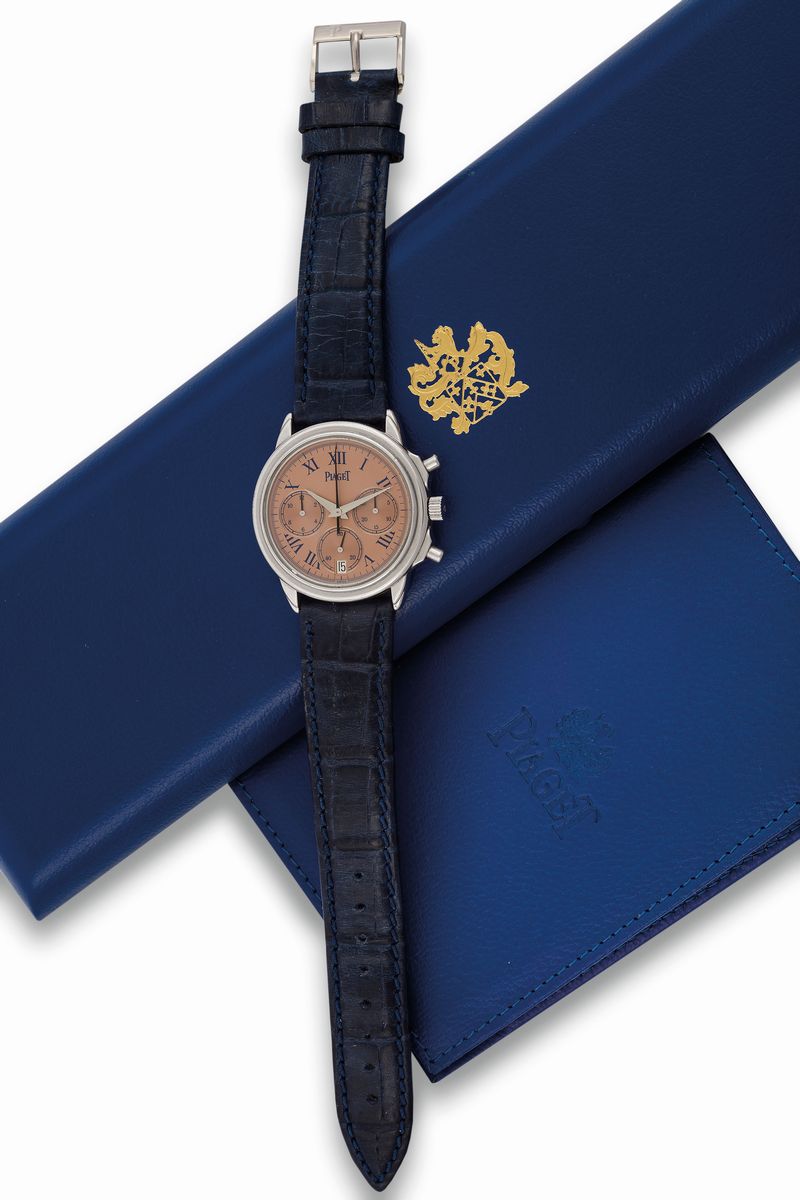 Piaget, Chronograph Automatic, Ref. 12978. Orologio da Polso, in Platino, Cronografo con Datario ...