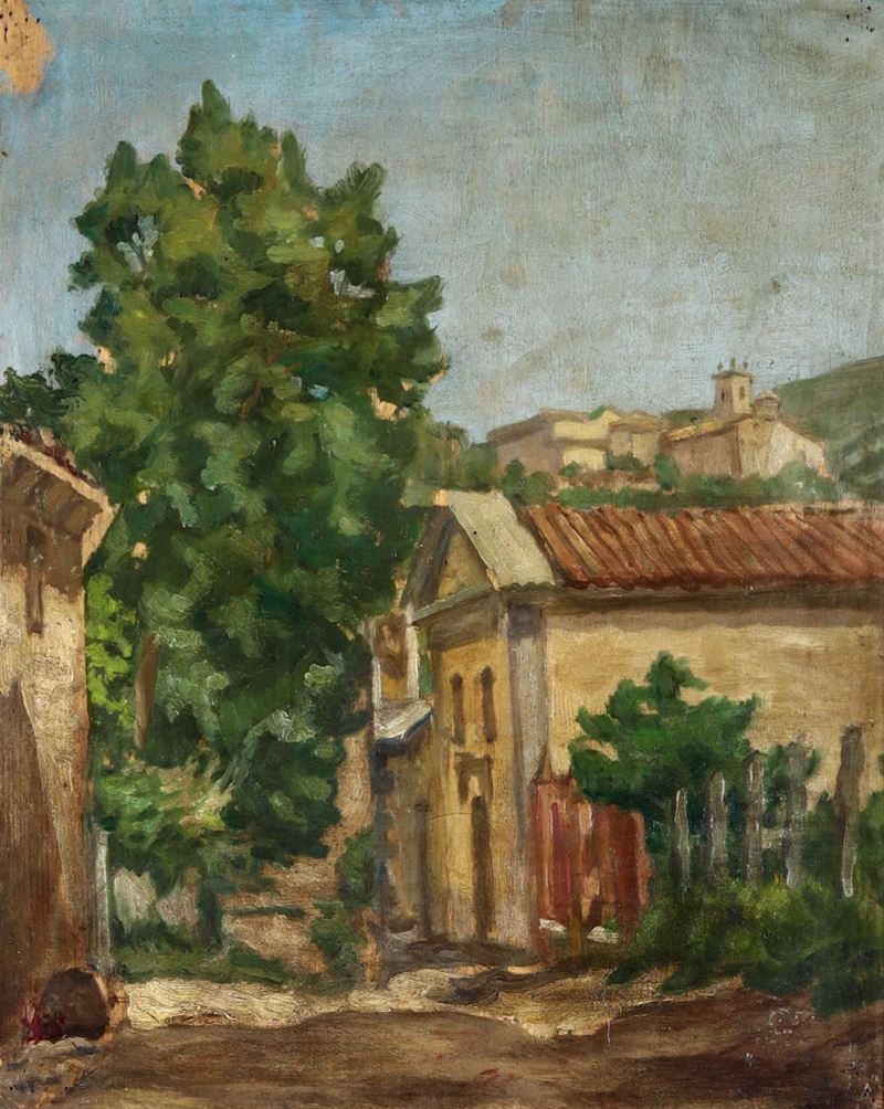 Anonimo del XIX secolo Piccola chiesa  - Auction Paintings - Cambi Casa d'Aste