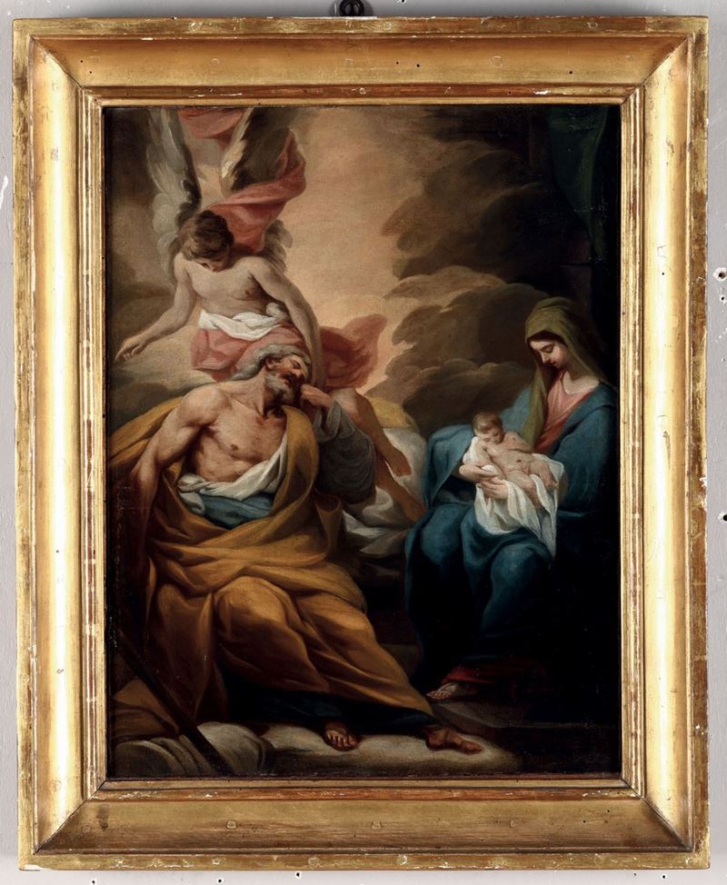Scuola veneta del XVIII secolo Il sogno di San Giuseppe  - Auction Fine Art - Cambi Casa d'Aste