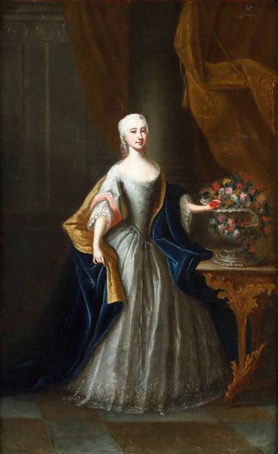 Alessandro Longhi (venezia 1733-1813), Attribuito Aritratto di Dama con Vaso di Fiori