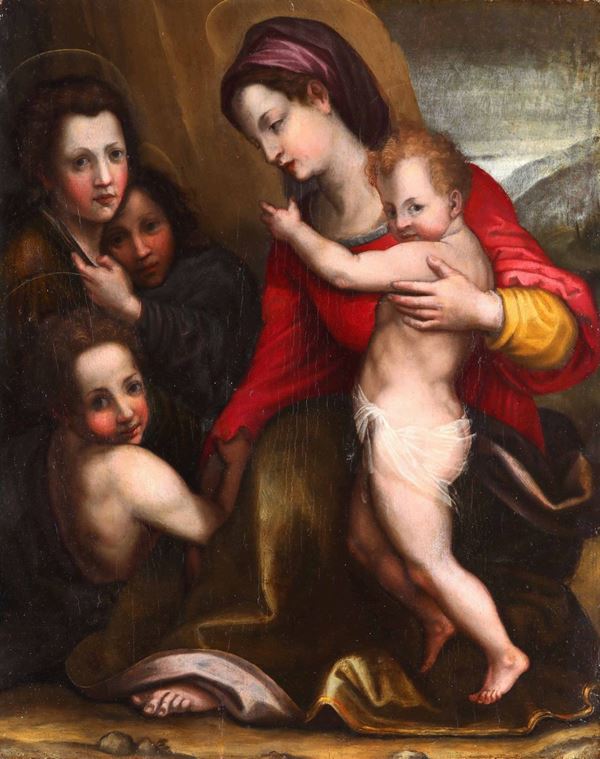 Andrea del Sarto (1486-1530), copia da Madonna con Bambino, San Giovannino e santi