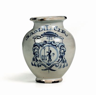 Vaso dalla Farmacia del Monastero di Escoraial Spagna, Talavera, Terzo Quarto del XVIII Secolo