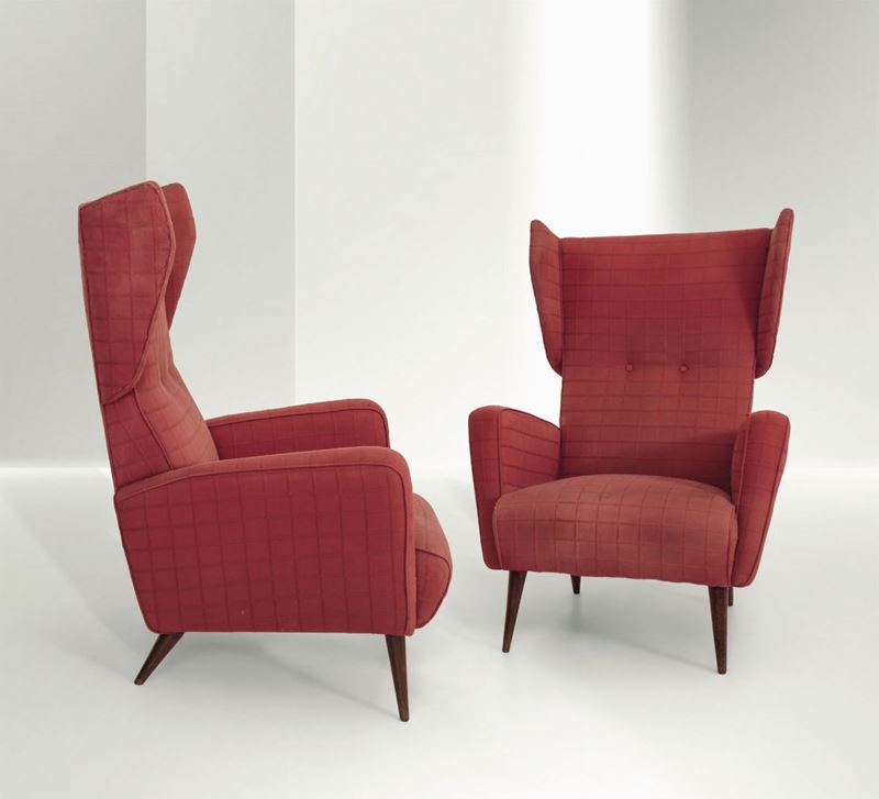 Gio Ponti, two armchairs, Dassi, 1956  - Auction Fine Design - Cambi Casa d'Aste