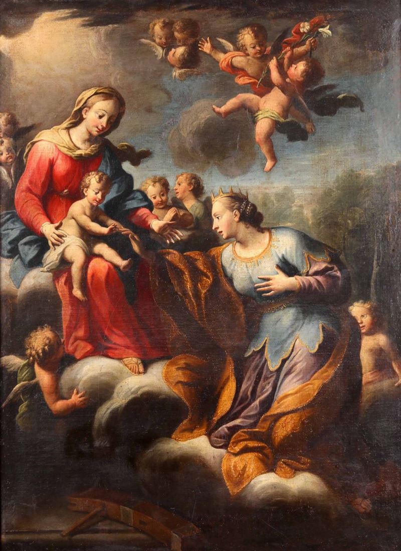 Scuola del XVIII secolo Madonna con Bambino  - Asta Dipinti Antichi - Cambi Casa d'Aste